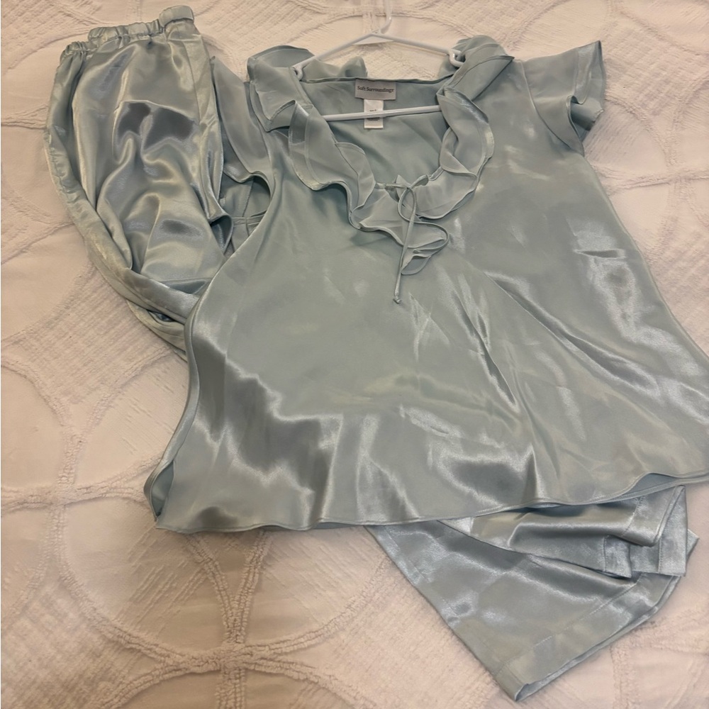 Soft Surroundings Light Blue Pajama Set